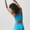 Débardeur-soutien-gorge Favorite sans coutures à côtes – Bleu azur