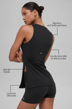 Débardeur-soutien-gorge intégral Alo Softsculpt Precision – Noir