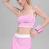 Débardeur à soutien-gorge profilé Airbrush - Rose Candy Heart/Blanc
