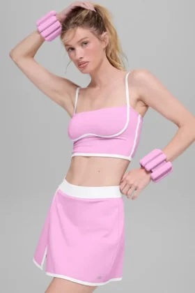 Débardeur à soutien-gorge profilé Airbrush - Rose Candy Heart/Blanc