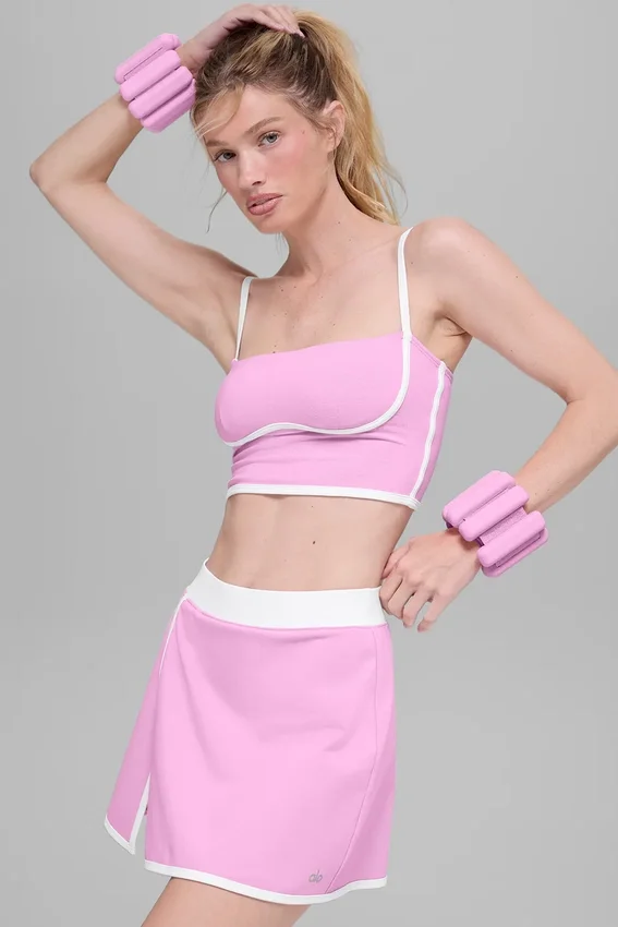 Débardeur à soutien-gorge profilé Airbrush - Rose Candy Heart/Blanc