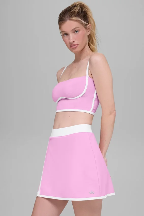 Débardeur à soutien-gorge profilé Airbrush - Rose Candy Heart/Blanc