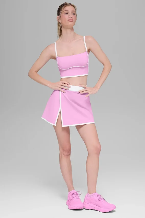 Débardeur à soutien-gorge profilé Airbrush - Rose Candy Heart/Blanc