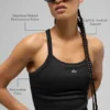 Débardeur-soutien-gorge sans coutures à côtes « Favorite » — Noir