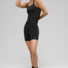 Débardeur-soutien-gorge sans coutures à côtes « Favorite » — Noir