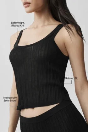 Débardeur Sweater Sunlit – Noir