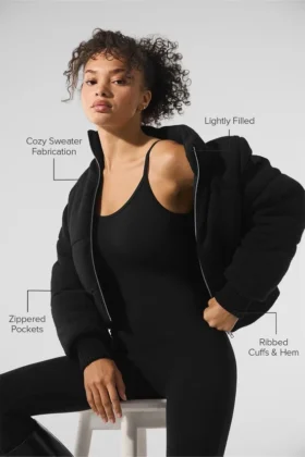 Doudoune-pull Darling – Noir