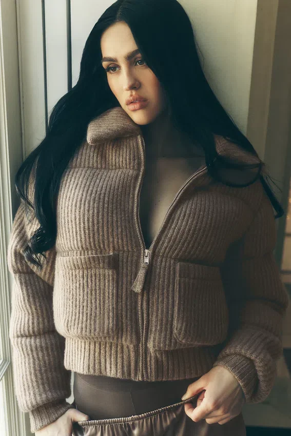 Doudoune-pull Northstar en cachemire - Alpine Cocoa Heather