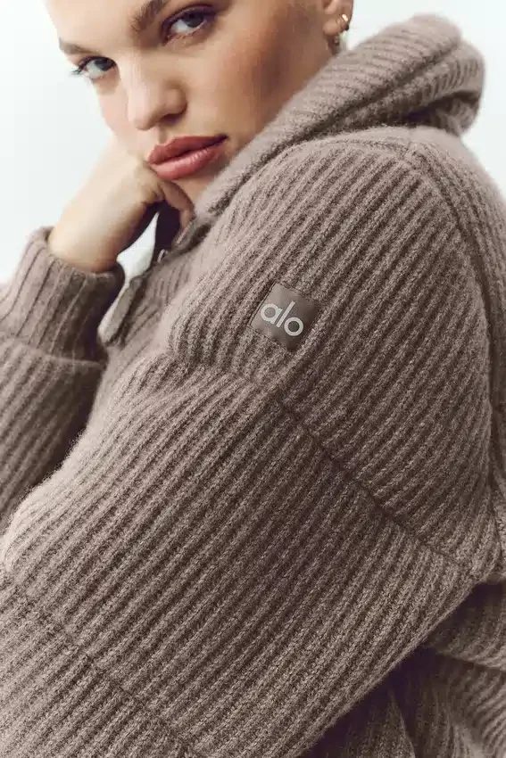Doudoune-pull Northstar en cachemire - Alpine Cocoa Heather