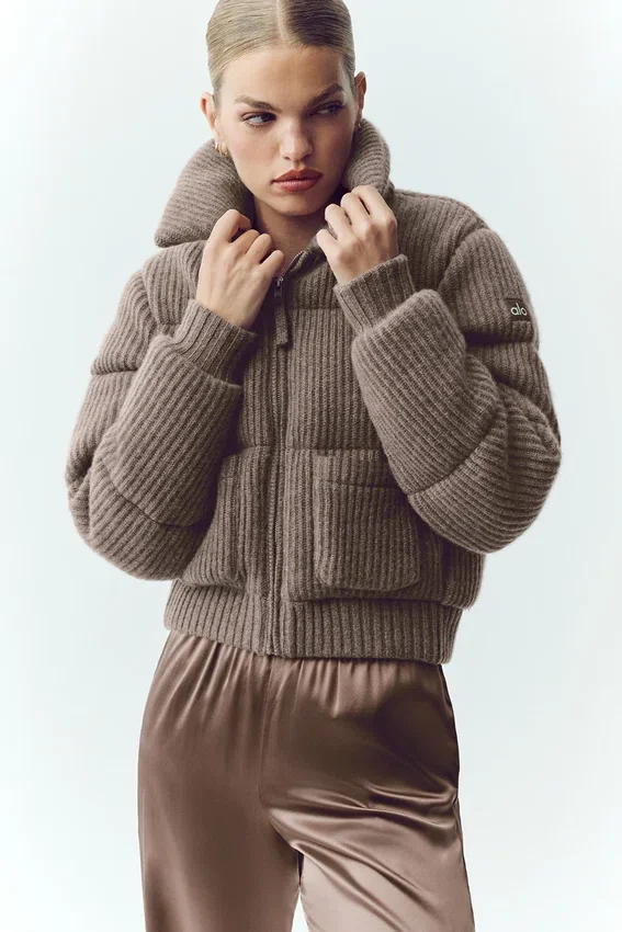 Doudoune-pull Northstar en cachemire - Alpine Cocoa Heather