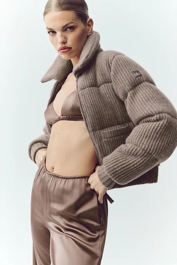 Doudoune-pull Northstar en cachemire - Alpine Cocoa Heather