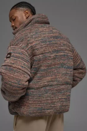 Doudoune-pull Stage – Marron multicolore