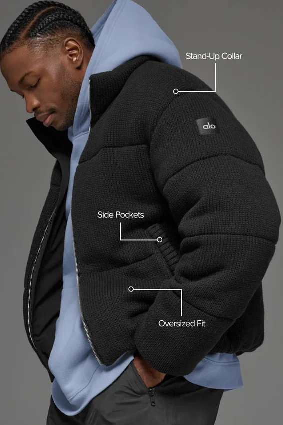 Doudoune-pull Stage - Noir