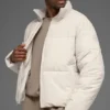 Doudoune street en tissu stretch - Bone