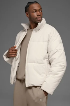 Doudoune street en tissu stretch - Bone