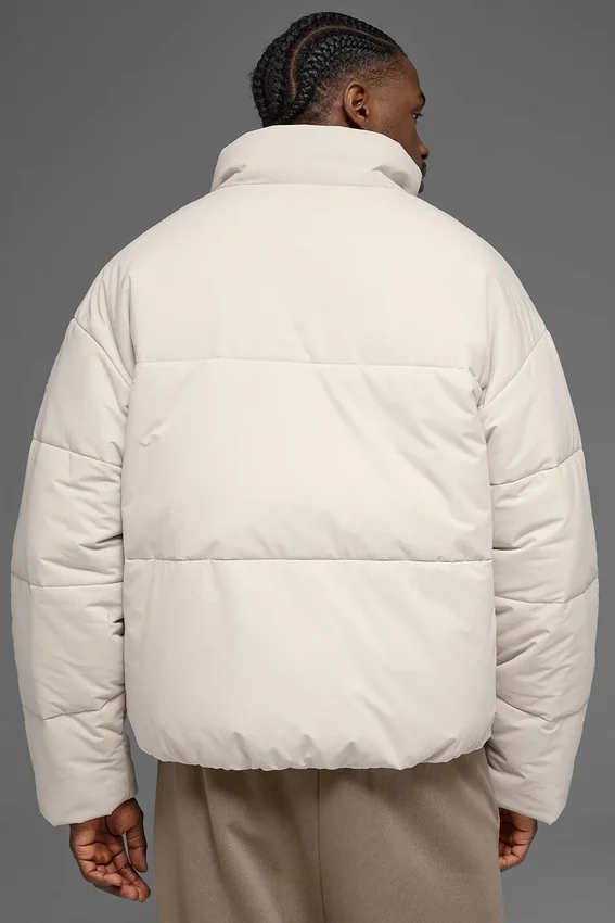 Doudoune street en tissu stretch - Bone