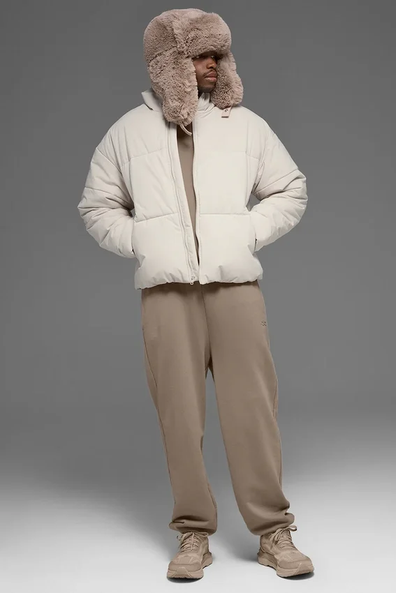 Doudoune street en tissu stretch - Bone