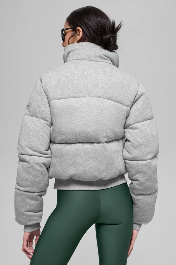 Doudoune-sweat - Gris chiné athlétique
