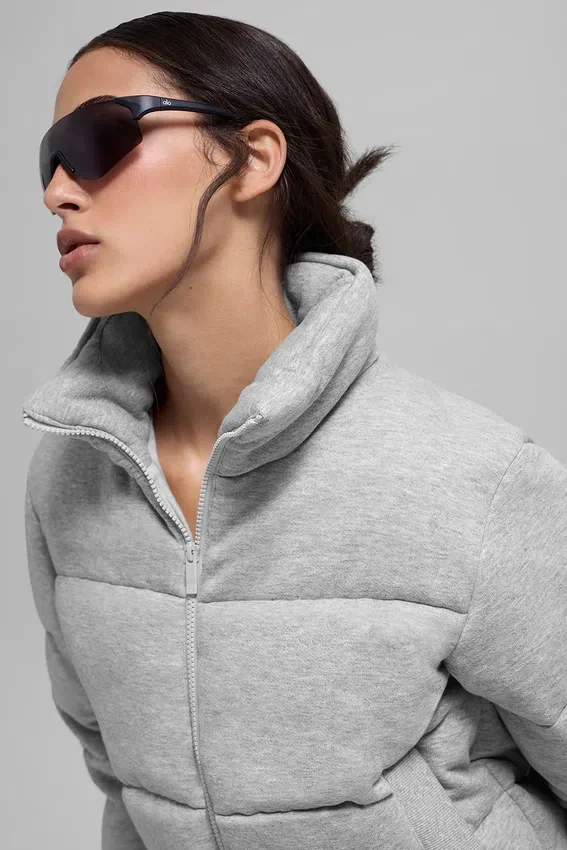 Doudoune-sweat - Gris chiné athlétique