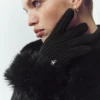 Gants en cachemire Courchevel - Noir