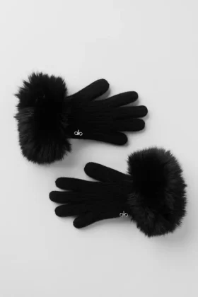Gants en cachemire Courchevel – Noir