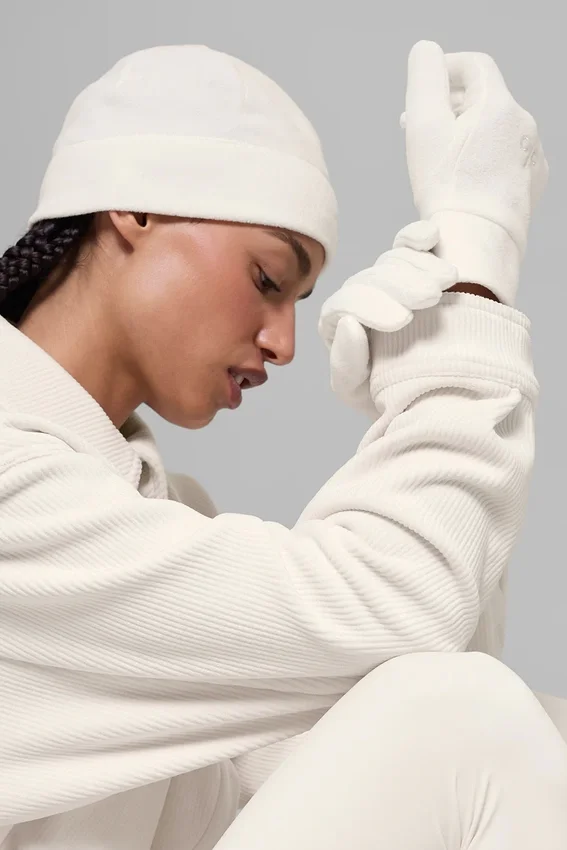Gants en polaire haute performance - Ivoire/Ivoire