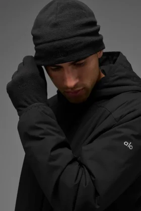 Gants en polaire haute performance – Noir/Noir