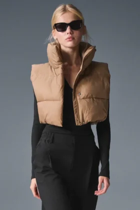 Gilet matelassé court Gold Rush - Amande grillée