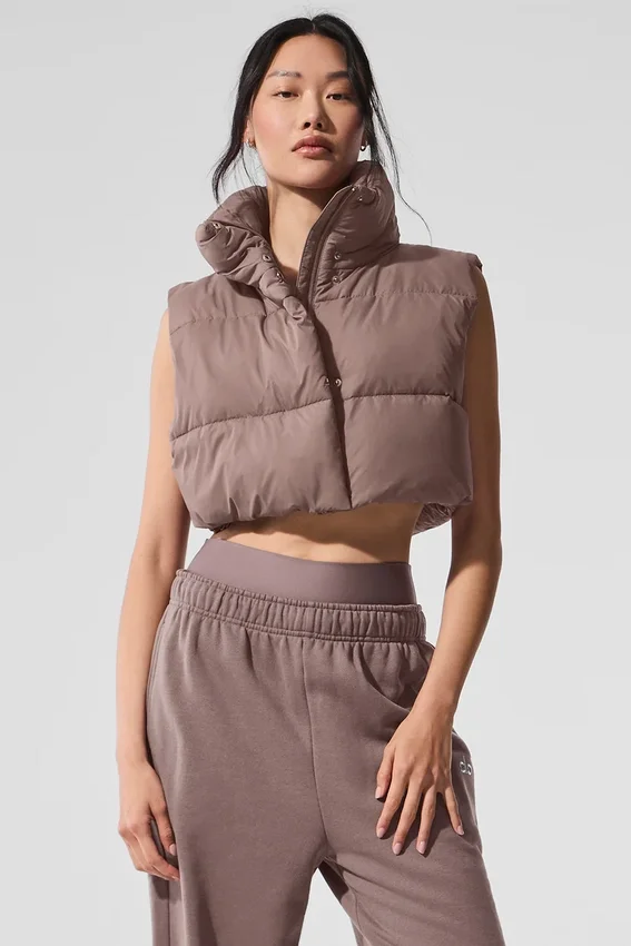 Gilet matelassé court Gold Rush - Champignon