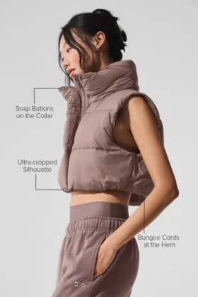 Gilet matelassé court Gold Rush – Champignon