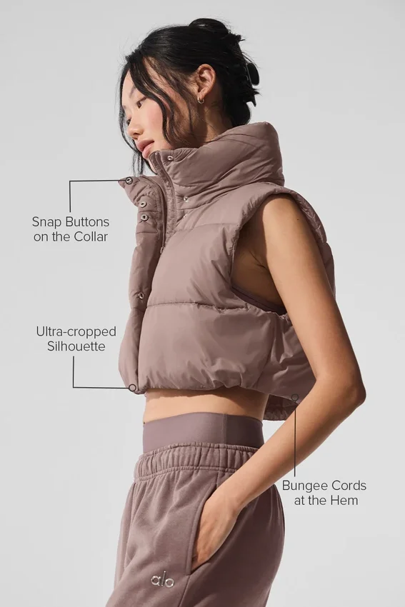 Gilet matelassé court Gold Rush - Champignon