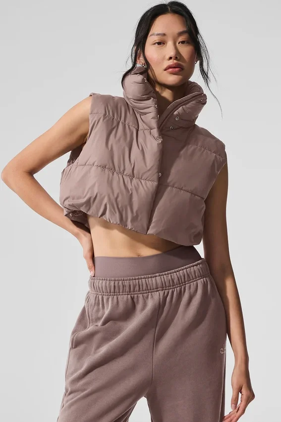 Gilet matelassé court Gold Rush - Champignon