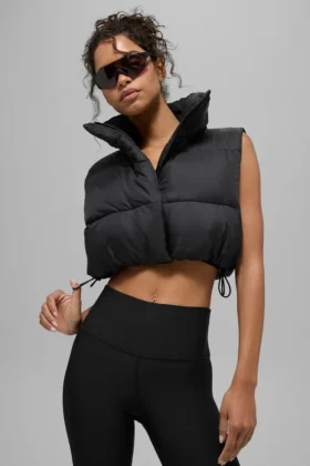 Gilet matelassé Gold Rush court - Noir