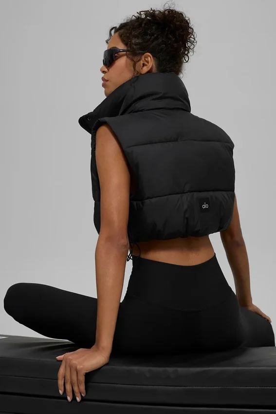 Gilet matelassé Gold Rush court - Noir