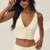 Gilet Riviera en mélange de lin - Beige sable