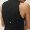 Gilet Riviera en mélange de lin - Noir