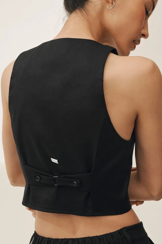 Gilet Riviera en mélange de lin - Noir