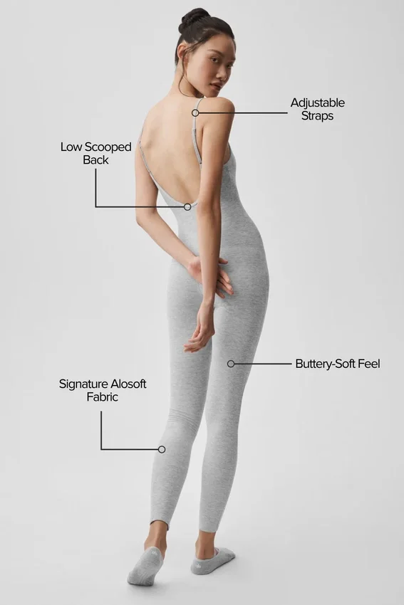 Grenouillère Alosoft One and Done – Gris chiné athlétique