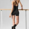 Grenouillère sans coutures à côtes « Favorite » - Noir