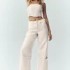 Haut corset « Nightcap » en mélange de laine - Café au lait