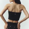 Haut corset Nightcap en mélange de laine – Noir