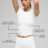 Haut à manches courtes Alo Softsculpt Precision - Blanc