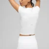 Haut à manches courtes Alo Softsculpt Precision - Blanc