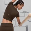 Haut à manches courtes Alo Softsculpt Precision - Espresso