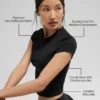Haut à manches courtes Alo Softsculpt Precision - Noir