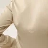 Haut à manches longues Radiance en mélange de soie - Beige sable