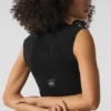 Haut sans manches en maille denim à fermeture éclair intégrale - Noir/Anthracite