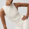 Haut sans manches en maille « Sweater Knit Unwind » - Ivoire