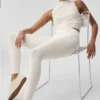 Haut sans manches en maille « Sweater Knit Unwind » - Ivoire