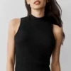 Haut sans manches Unwind en maille pull - Noir